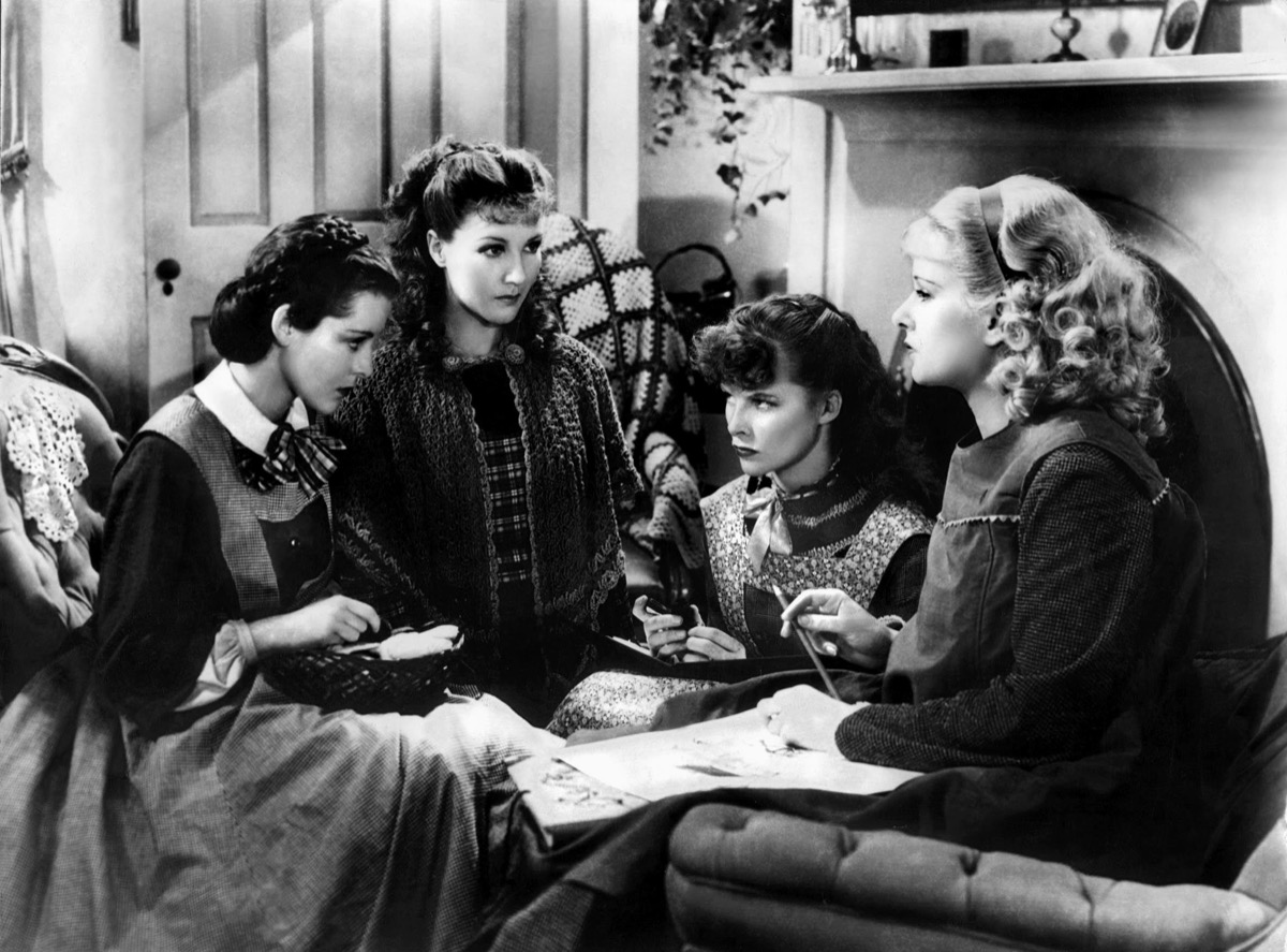 Jean Parker, Frances Dee, Katharine Hepburn, and Joan Bennett in Little Women