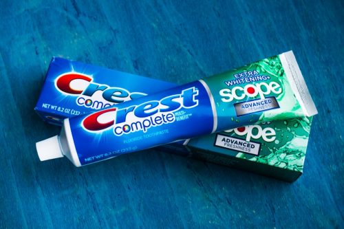 tube of crest toothpaste and box