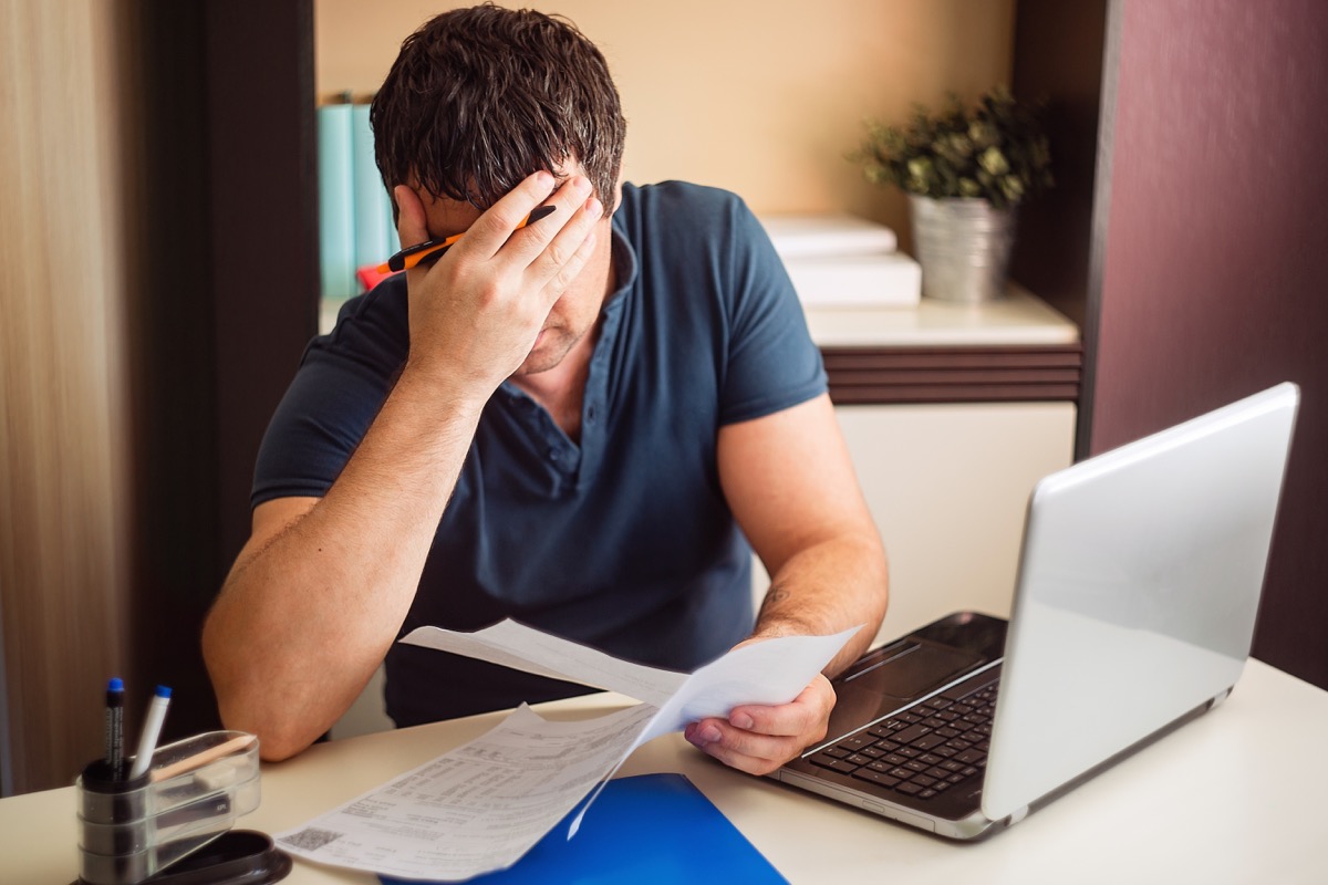 Man stressed about debt