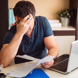Man stressed about debt