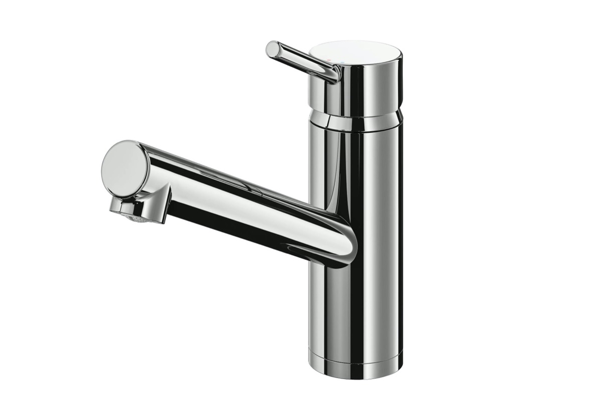 silver toned faucet
