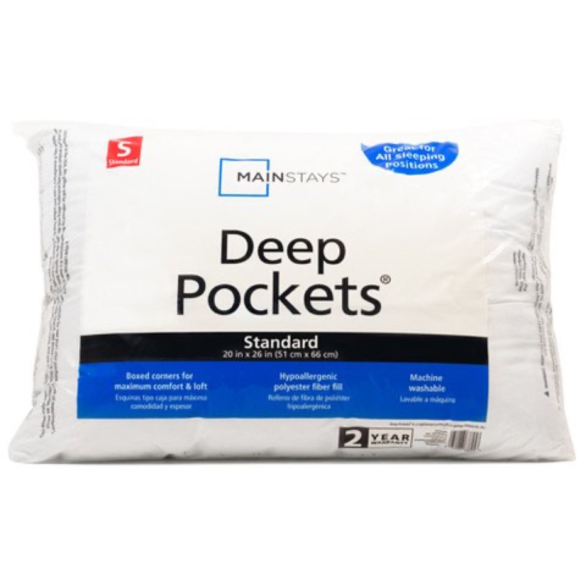 Mainstays Deep Pocket Pillow