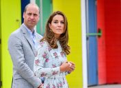 Britain's Prince William and Catherine, Duchess of Cambridge walk on a promenade during their visit to Barry Island, South Wales, as local businesses reopen amid the coronavirus disease (COVID-19) outbreak, Britain August 5, 2020.