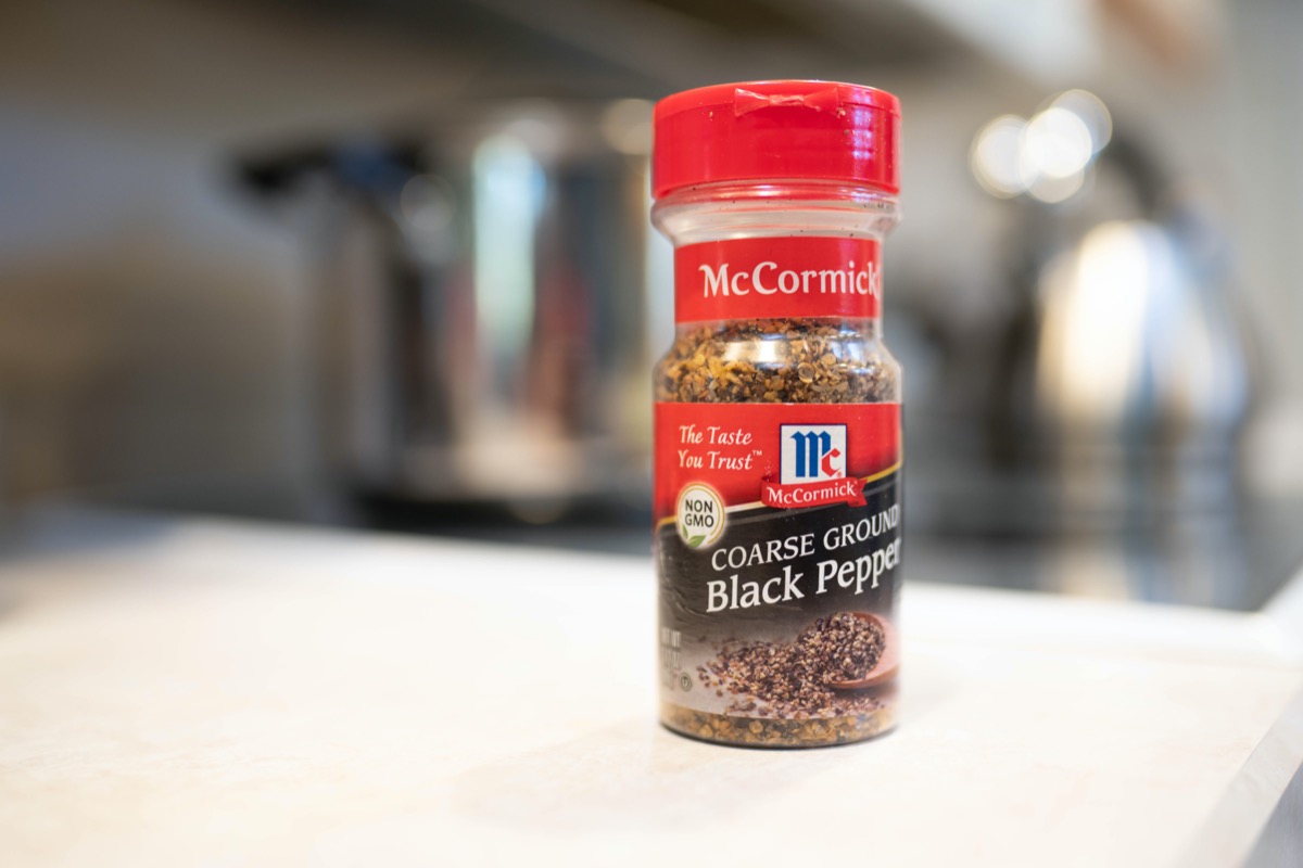 mccormick black pepper on counter