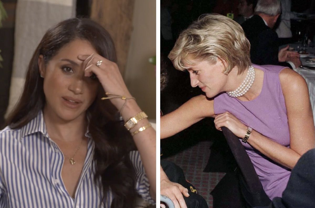 Meghan Markle s Gold Cartier Watch Once Belonged to Princess Diana