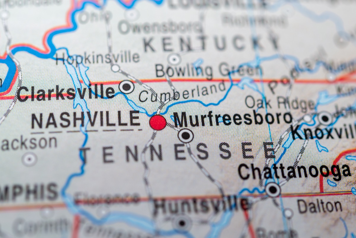 murfreesboro map