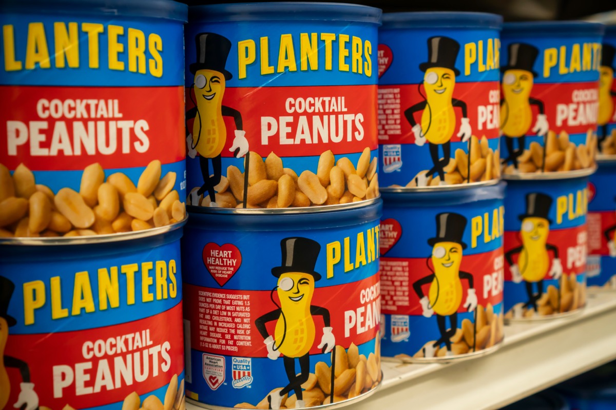 display of planter's peanuts