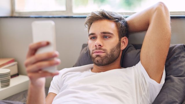 Man flirting online dating