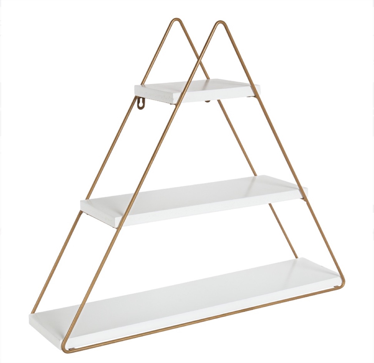 three tiered triangle shelf