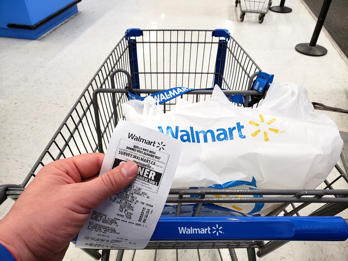 Shopping cart at Walmart