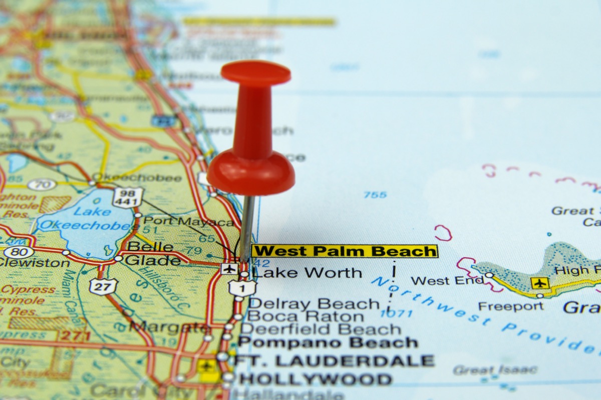 west palm beach map