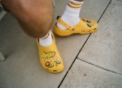 The Crocs X Justin Bieber with drew Classic Clog pulls inspiration from the signature yellow of Bieber’s personal clothing brand, drew house, and includes eight custom Jibbitz™ charms designed to match his good vibes and laid-back style.