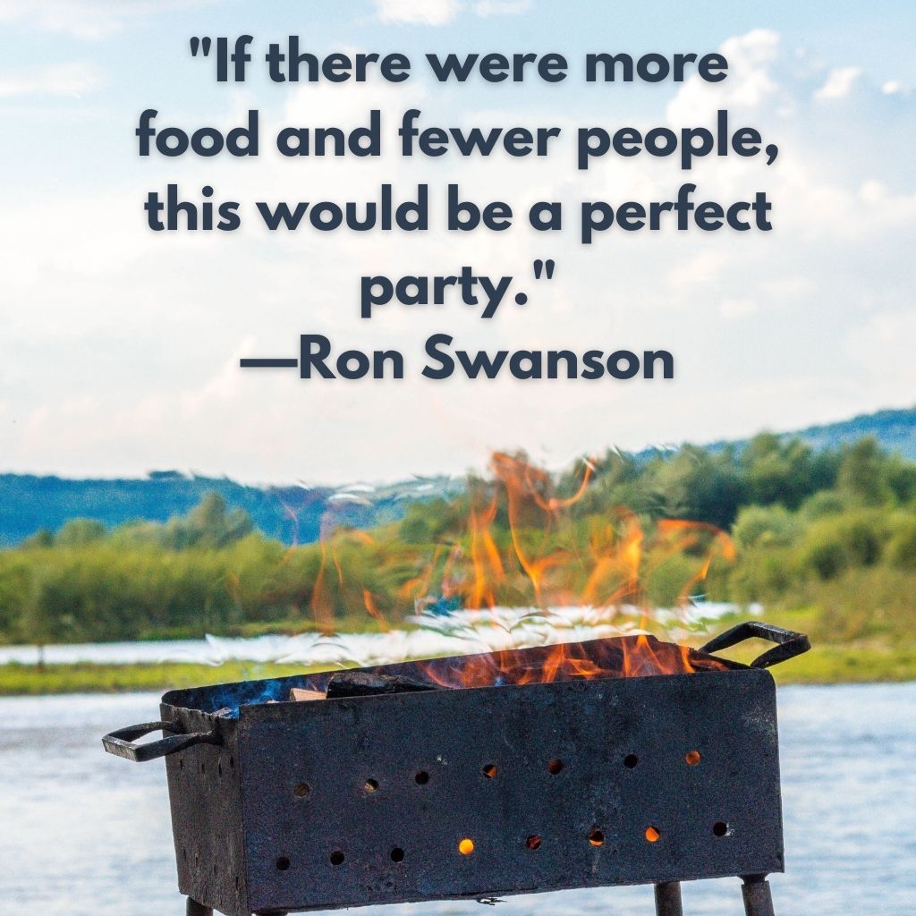 If there were mood food and fewer people, this would be a perfect party.' — Ron Swanson quote