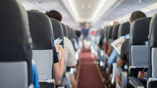Passengers on plane