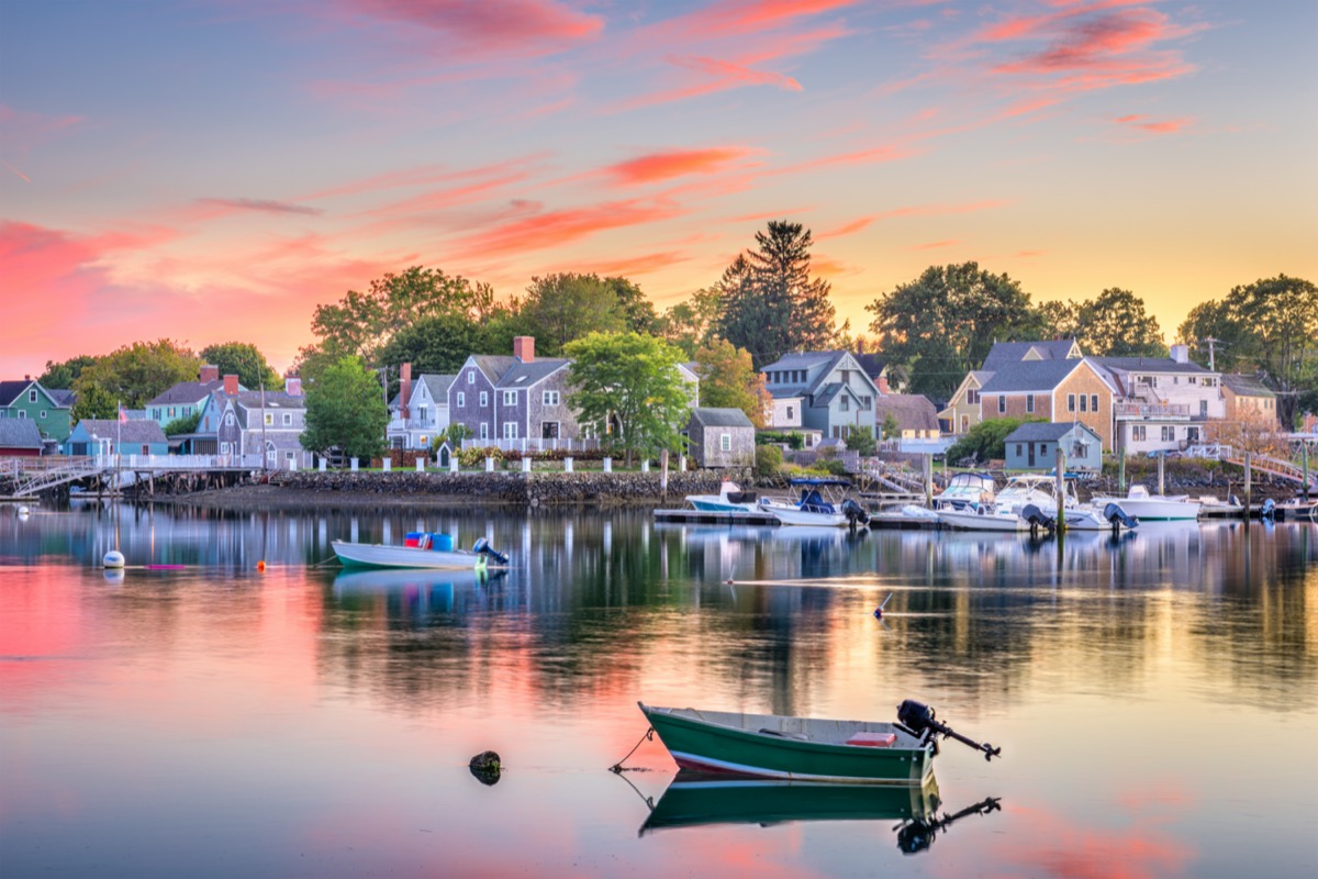 townscape photo of Portsmouth, New Hampshire at sunset