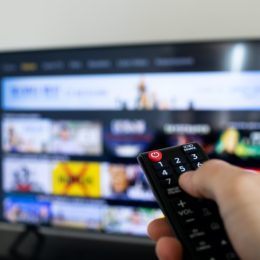 Streaming menu and TV remote