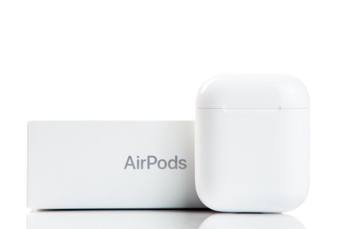 AirPods case and box