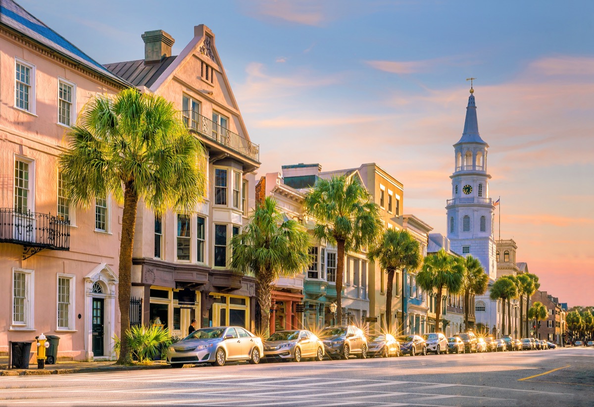 downtown area of Charleston, South Carolina in the afternoon