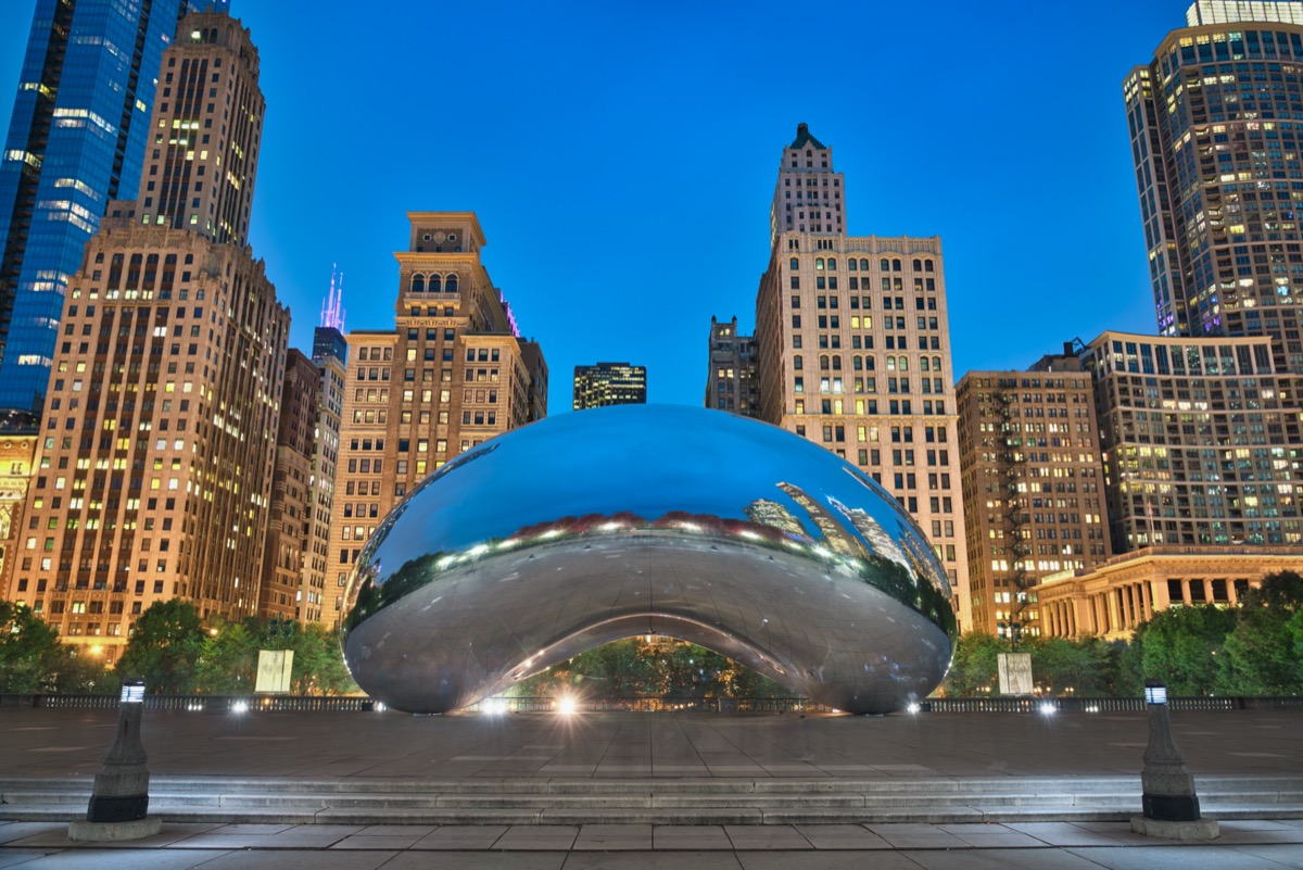 the downtown area and bean in Chicago, Illinois