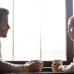 Couple having a serious conversation