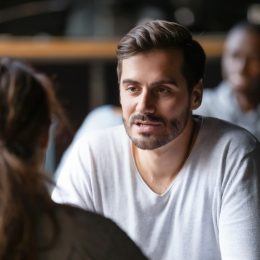 Couple on a date that is not going well due to different food tastes
