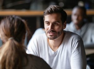 Couple on a date that is not going well due to different food tastes
