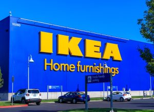 Portland, Oregon - Aug 29, 2018 : IKEA Home Furnishings Store. Located in Cascades Pkwy.