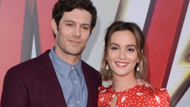 Adam Brody, Leighton Meester at the "Shazam" Premiere at the TCL Chinese Theater IMAX on March 28, 2019 in Los Angeles, CA