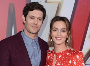 Adam Brody, Leighton Meester at the "Shazam" Premiere at the TCL Chinese Theater IMAX on March 28, 2019 in Los Angeles, CA