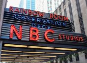 NBC sign outside SNL studio