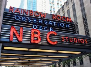 NBC sign outside SNL studio