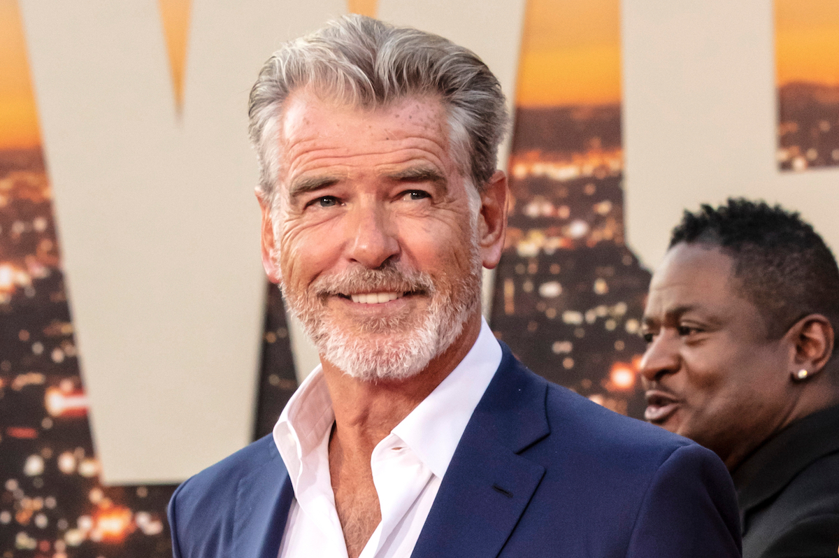 Pierce Brosnan attends The Los Angeles Premiere Of "Once Upon a Time in Hollywood" held at TCL Chinese Theatre in July 2019