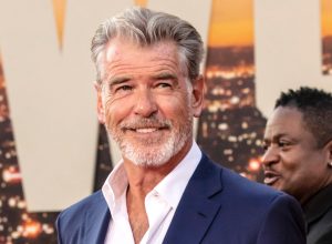 Pierce Brosnan attends The Los Angeles Premiere Of "Once Upon a Time in Hollywood" held at TCL Chinese Theatre in July 2019