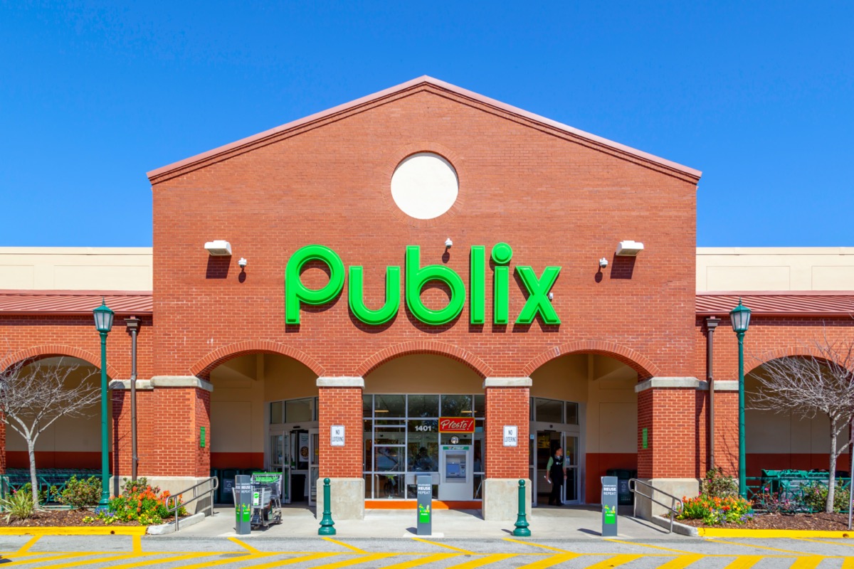 Exterior view of one Publix Super Markets in Charleston, South Carolina