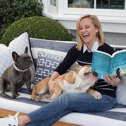 Reese Witherspoon with her dogs