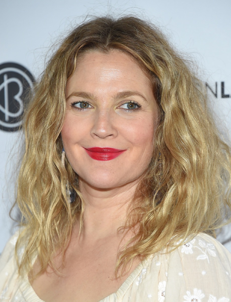 drew barrymore on the red carpet