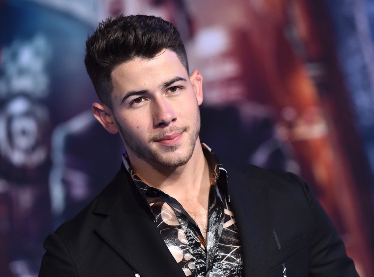 Nick Jonas at the premiere of "Jumanji: The Next Level" in 2019