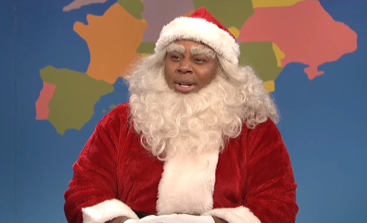 Kenan Thompson as Santa on SNL 