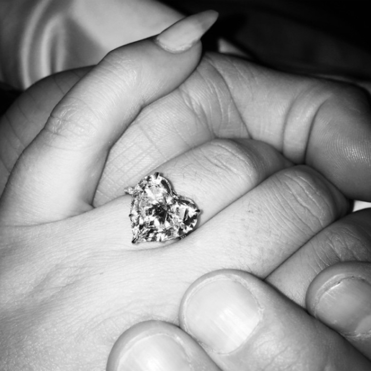 Lady Gaga engagement ring Instagram