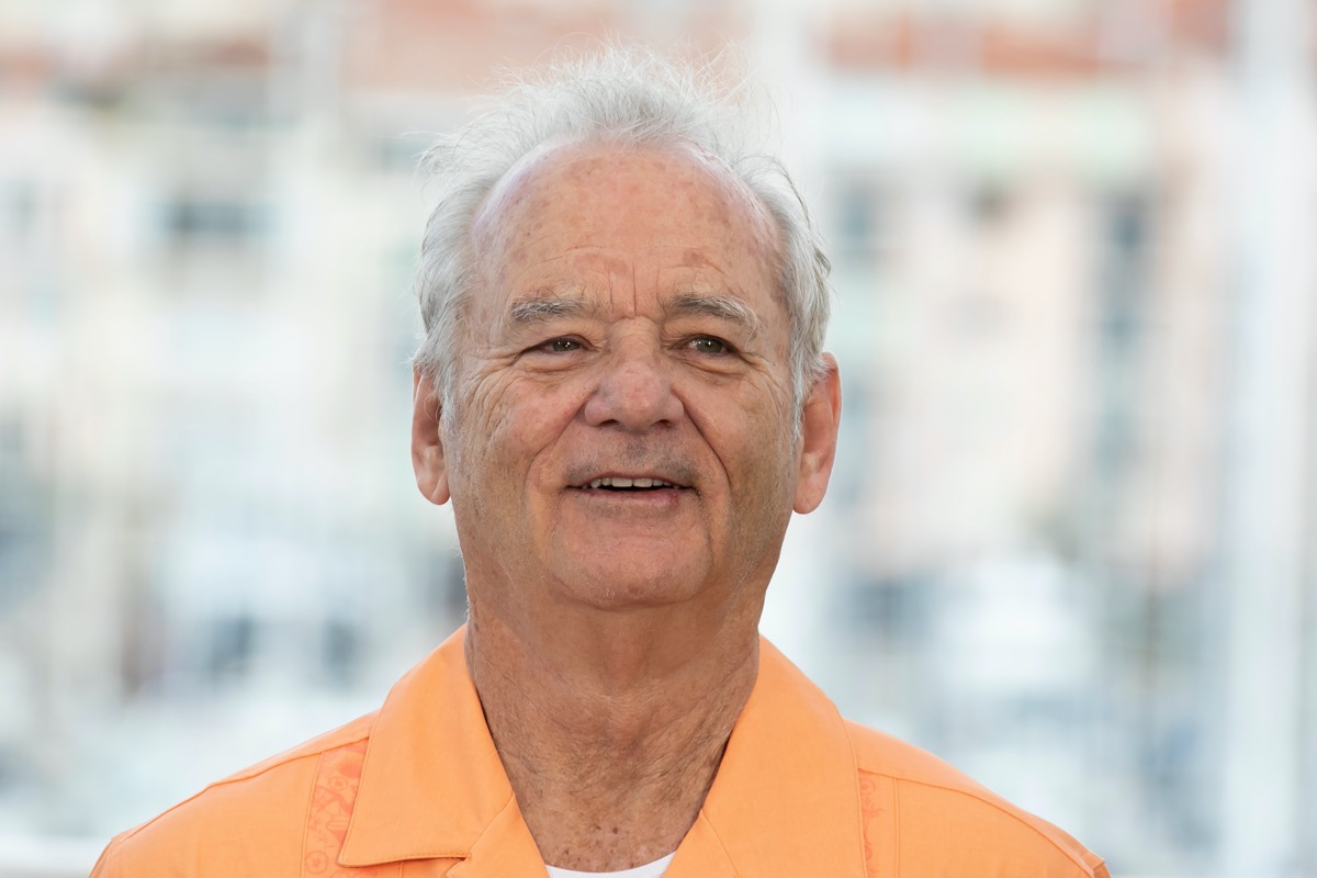 Bill Murray wears orange shirt at the 72nd Cannes Film Festival in 2019
