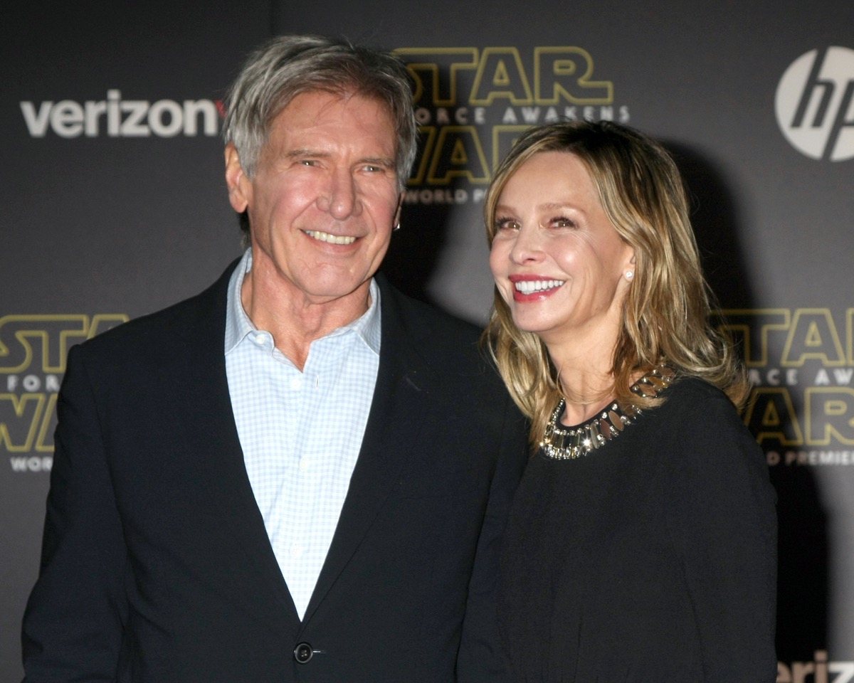 Harrison Ford and Calista Flockhart at the premiere of 'Star Wars: The Force Awakens' in 2015