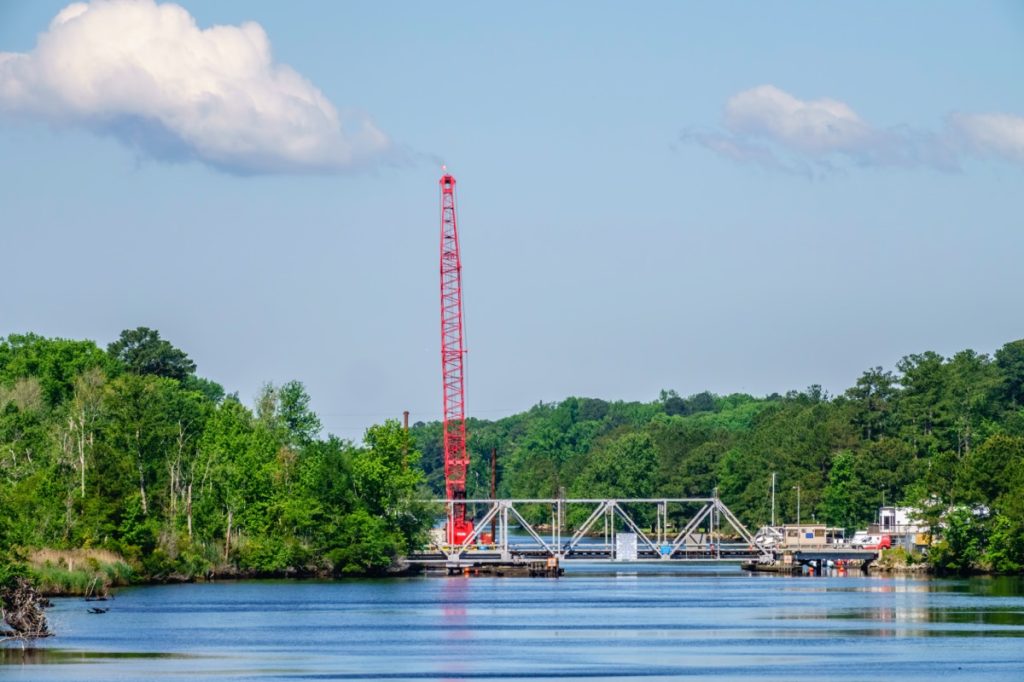 the Centerville Turnpike Bridge across the Intracoastal Waterway in Chesapeake, Virginia