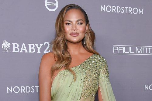 Chrissy Teigen arrives for the 2019 Baby2Baby Gala Presented by Paul Mitchell on November 09, 2019 in Culver City, CA
