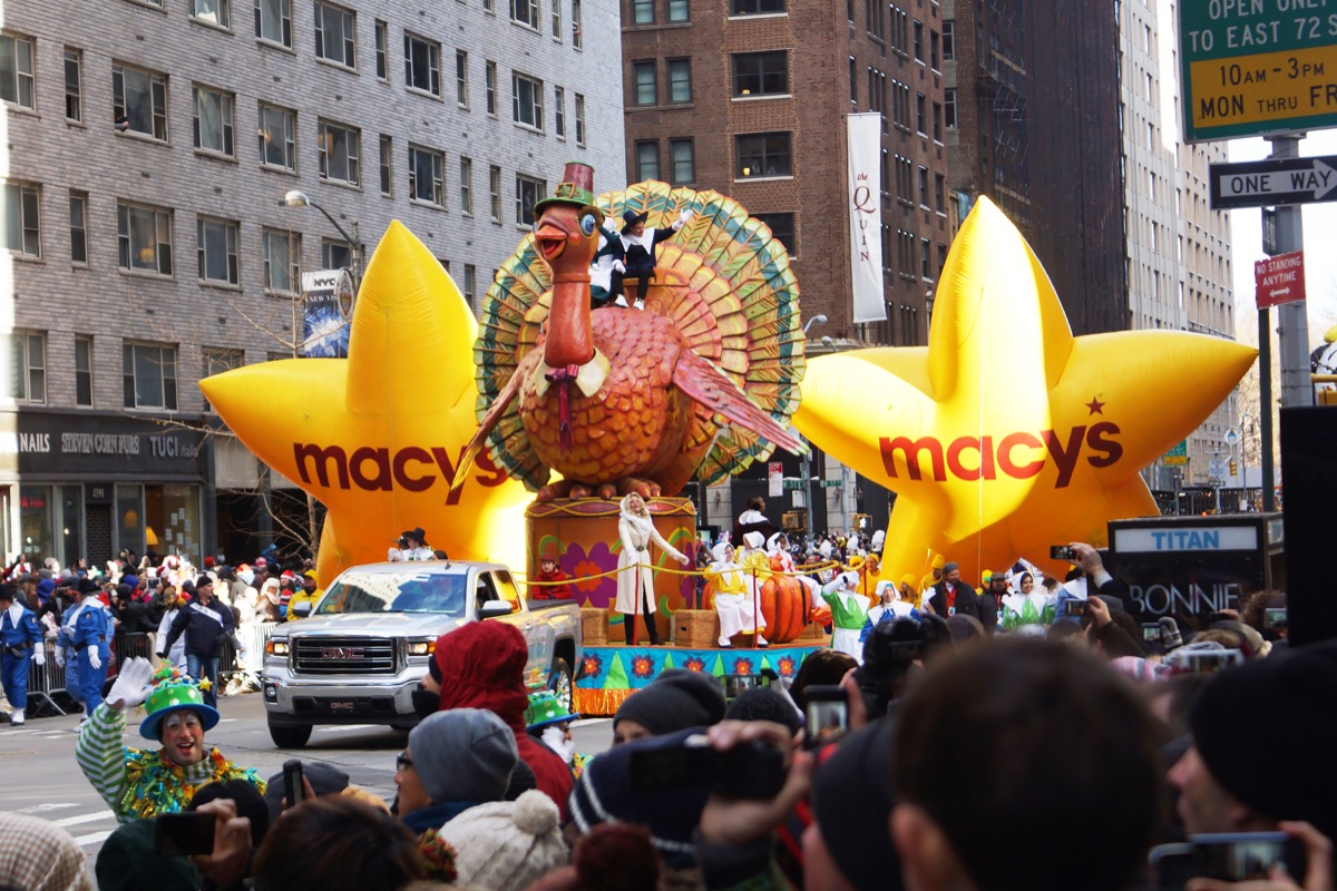 Crowd at the Macy's Thanksgiving Day Parade