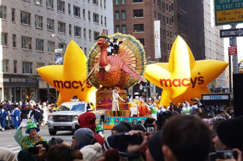 Crowd at the Macy's Thanksgiving Day Parade