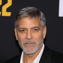 George Clooney wears a black suit at the premiere of "Catch-22" in 2019