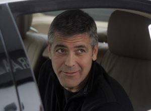 George Clooney arrived at Ciampino airport in Rome where he has to present the film "Leatherheads" in Rome in April 9, 2008.