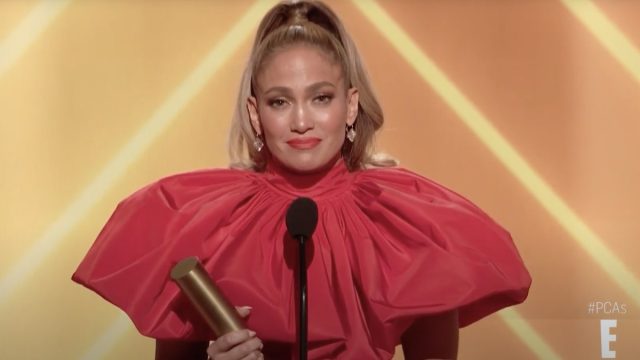 Jennifer Lopez accepts People's Icon of 2020 award at People's Choice Awards with moving speech