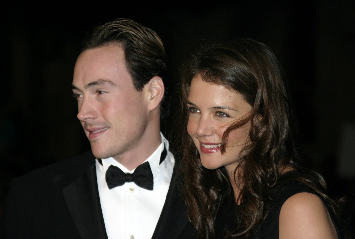 Katie Holmes and Chris Klein at premiere of "Ocean's Twelve" in 2004