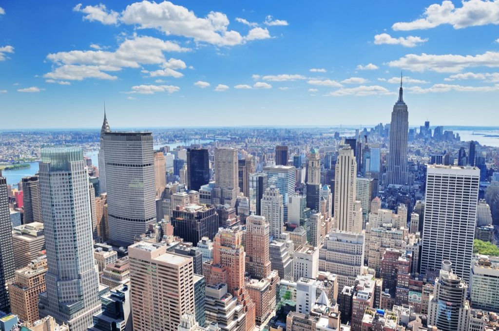 cityscape photo of buildings and the skyline in New York City, New York